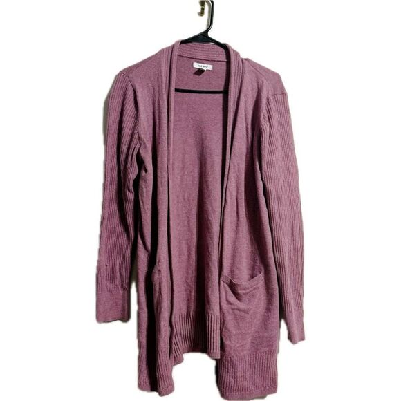 Nine West Pink Cardigan Sweater Long Open Front - Picture 1 of 4
